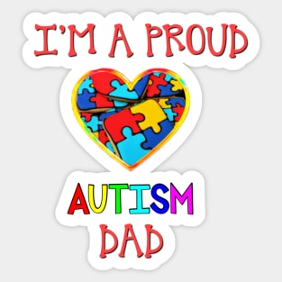 Proud Autism Dad Sticker